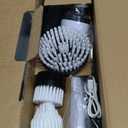 TUYU Electric Spin Scrubber, Full-Body IPX7 Waterproof Bathroom Scrubber with Power LCD Display, Adjustable Extension Handle, Cordless Shower Cleaner Brush for Bathtub Kitchen Wall Cleaning, Black