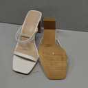 The Drop Women's Avery Square Toe Two Strap High Heeled Sandal 9