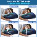 Adjustable CPAP Pillow for Side & Back Sleepers – Reduce Mask Air Leaks & Pressure, Cervical Memory Foam Neck Support with 2cm Removable Insert, Cooling Washable Cover – Fits Full Face & Nasal Masks