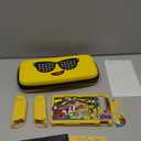 FUNDIARY Yellow Carrying Case for Nintendo Switch 2 Shockproof Accessories for Switch 2 Console with Slim Storage Travel Bag and Portable Handle Strap Design - Built-in 12 Game Card Slots