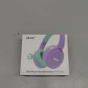 acer Kids Bluetooth Headphones, 85/94dB Volume Limited, 60H Playtime, Bluetooth 6.0, Lightweight Over-Ear Wireless Headphones for Kids, Toddler Headphones with Built-in Mic, Purple-Green