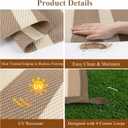 Vaukki Waterproof Outdoor Rug 5x8, Reversible Striped Patio Rug, Lightweight Plastic Straw Camping Mat, Indoor Outdoor RV Carpet for Outsides, Patio, Camping, Balcony, RV and Deck, Brown and Beige