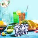 Roshtia 6 Pcs Mexican Tequila Shot Glasses Set 2 oz Talavera Shot Glasses Handmade Ceramic Cups with White Decoration Mexican Pottery Gift Mugs for Tequila Lover Bachelorette Party(Blue)