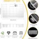 Plastic Organizer Container Box,36 Large Grids Clear Plastic Organizer Box with Adjustable Dividers Craft Organizers (Clear-4pack-144 Grids)