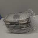 Cherrysea 2Pack Salad Lunch Container, 68oz Salad Bowls with 4 Compartments Tray,Leak Proof Lunch Box with Fork for Men,Women BPA-Free Snack Container with Sauce Container for Dressings - Black