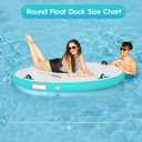 CALOBANA Water Hammock Inflatable Round Floating Ring, Lake Floats Raft Island Inflatable Dock Platform for Adults Pool River Beach Party