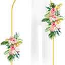 7.2FT Metal Arch Backdrop Stand,Gold Wedding Arched Backdrop Stand Frame for Wedding Party Balloon Decoration Birthday Graduation Ceremony Baby Shower Garden Floral