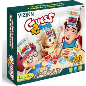 Headbands Game for Kids  Guessing Board Game to Boost Vocabulary, Critical Thinking, and Social Skills  Quick Question Family Game Night for 24 Players  Travel-Friendly Fun (Vehicle Theme)