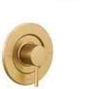 Moen Align Brushed Gold Posi-Temp Pressure Balancing Modern Tub and Shower Trim Kit, Featuring Shower Head, Lever Handle, and Tub Spout, Valve Required, T2193BG