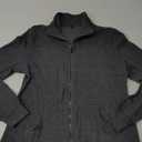 Women's Zip up Sweatshirt Jacket Stand Collar Hoodless Running Sweatshirt with Pockets (Medium, Long Sleeves - Dark Grey)
