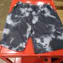 Beezizac Pajamas for Boys Trendy Black Tie Dye Short Sleeve Set 2-PC PJ Kid Cozy Sleepwear Size 10-12,  Shorts size 18