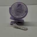 Gaiatop Portable Clip on Fan Battery Operated, Small Powerful 3 Speed Quiet 360 Rotate, USB Rechargeable Mini Personal Cooling Fan for Desk Table Home Office Stroller Camping Women Gifts Purple