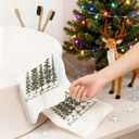 Winter Christmas Tree Kitchen Towels, Rustic Xmas Tree Dish Tea Towels for Kitchen Decor, Winter Holiday Farmhouse Christmas Hand Towel for Bathroom Decor, 16x24 Inches