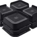 ANNKUT Bed Risers 2 Inch Heavy Duty, Furniture Risers for Bed Desk Table Sofa CouchOversized Bed Lifts Risers, Support up to 5000 Lbs(8 Pack Black)