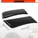 Black Rear Quarter Panel Side Scoop Compatible with Ford Mustang 2015-2023, Rear Side Fender Door Scoops Compatible with Ford Mustang 2015-2023 (2PCS)