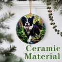 2 x Border Collie Ornament, Dog Christmas Ornament  Christmas Tree Decor, Holiday Decoration, Stocking Stuffer, Festive Gift Idea, Gifts for Dog Lover, Friends, and Family