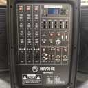 NBVOICE Professional Portable All-in-One Integrated 2-Way PA System Fixed Setup, Suitcase Design w/ 8-Channel Mixer, 2 Speaker Stands, Bluetooth, Mic for Performances, Presentations