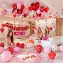 Belscebels Happy Galentines Day Decorations for Party Supplies, Heart Galentines Balloons, Galentines Banner, Galentines Decor, Valentines Galentines Decorations