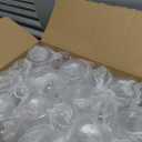 BESTSTAR 48 Pack Disposable Ribbed Origami Ripple Plastic Glasses Set - 24 9 OZ Stemless Champagne Flutes & 24 12OZ Cups, BPA-Free Shatterproof Clear Drinkware for Weddings, Parties & Events (Clear)