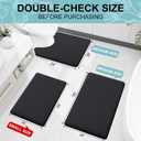 Smiry Memory Foam Bath Mat 70x24, Extra Soft and Absorbent Bathroom Mats, Non Slip Washable Carpet for Floor, Shower and Tub, Black