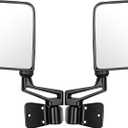 ECCPP Texture Side View Mirror Black Pair Side Mirror Replacement fit for 1987-2002 For Jeep Wrangler (exclude 1996) with Manual Folding