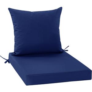 4 Piece 19''x19'' Outdoor Chair Cushion, Patio Furniture Cushions, Water-Repellent and Fade-Resistant Outdoor Cushion for Patio, Garden, Deck, or Porch - Navy 4 Piece 19''x19'' Outdoor Chair Cushion, Patio Furniture Cushions, Water-Repellent and Fade-Resistant Outdoor Cushion for Patio, Garden, Deck, or Porch - Navy