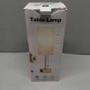 Dott Arts Table Lamp for Bedroom, 3-Color Bedside Lamps with Pull Chain, Bedroom Table Lamps for Nightstand,AC Outlet Small Lamp for Living Room, Bulb Included Nickel