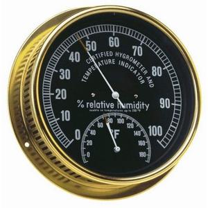 3780460 HTAB-169 Humidity and Temperature Dial Indicator with Black Face and Brass Case