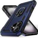 Korecase Compatible with iPhone 16 Plus Phone Case with Stand Ring, Military Grade Heavy Duty Shockproof Cover for Apple iPhone 16 Plus Case Blue