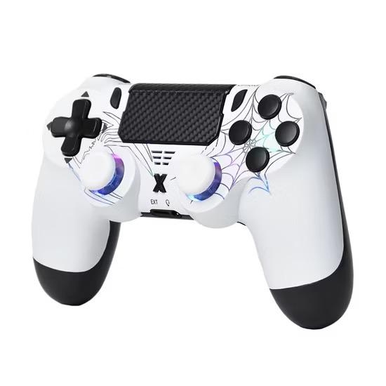 NBXEW 2 Pack Wireless Controller for PS4/Slim/Pro - Hyper-Sensitive 360 Sticks, Pressure Buttons, Ergonomic Comfort Grip, Dual Vibration, 20+ Hour Battery, Includes 2 USB-C Cables, Black & White