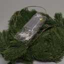 Christmas Pine Garland with Lights, Green Artificial Greenery Artificial Norfolk Decor for Mantle, Staircase, Fireplace, Indoor and Outdoor Holiday Decorations (Green Pine 79 inch with Light)