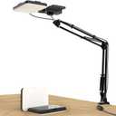 LED Selfie Light with Overhead Phone MountUSB Powered Video Lighting Kit with Adjustable Arm Stand and 360 Phone Holder, Studio Lighting for Live Streaming, YouTube Videos, Cooking, Drawing