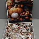 Fall Gnome Puzzles for Adults 1000 Pieces, Autumn Pumpkin Jigsaw Puzzles, Cozy Harvest Art Puzzles