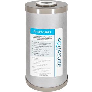 Fortitude V2 Series Sediment/Carbon/Zinc Bacteria Inhibiting Triple Purpose Replacement Filter - Standard (Sediment/Carbon/Zinc, Standard) (1 Count (Pack of 1))