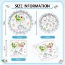 100pcs Mahjong Party Plates and Napkins Set, Blue Pink Bows Mahjong Cocktail Disposable Tableware Supplies for Gift Wedding Bridal Shower Birthday Game Night