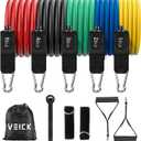 VEICK Resistance Bands, Exercise Bands, Workout Bands, Resistance Bands for Working Out with Handles for Men and Women, Exercising Bands for Fitness Weights Work Out at Home (Colorful)