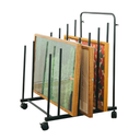GENMOUS Art Storage Rack with Caster Wheels, Art Drying Rack Metal Storage Stand for Canvas Storage Paint Drying Rack,Drawing Board Stands for Printed Matter,Crafts Drying,Art Studio,Classrooms Easel