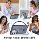 for Samsung Galaxy S26 Ultra Case with Magnetic Stand, Blue | Crystal Clear Case,Rigorous Drop Protection, Great Grip Feeling, Slim Shockproof Phone Cover