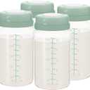 Milk Storage Bottle, Compatible with Momcozy Breast Milk Cooler, Also Compatible with Spectra S1 S2, Motif Luna Pumps, 4PCS