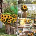 10Pcs Artificial Sunflower with Stems  Single Long Stem Silk Sunflower, Lifelike Yellow Fake Sunflower for Vase DIY Bouquet Wedding Centerpieces Party Garden Home Dcor