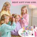 Hair Accessories for Girls, 1350P Colorful Hair Ties with 44P Hair Clips, Glitter Butterfly Hair Clips, Hair Wax Stick, Butterfly Hair Claws, Hair Barrettes with Comb Set&Organizer Box, Ideal Gifts