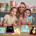 24 Pack Scratch Books Easter Party Favors, Rainbow Scratch Notebook Paper Bulk for Kids Student Classroom School Gifts Prizes, Easter Basket Goodie Bag Fillers Stuffers