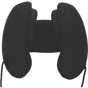 Neck Pillow Airplane, Noise Canceling Design for Better Sleep, Airplane Travel Essentials Memory Foam-Adult-Adjustable, Ideal for Travel, Trains, Cars, Home Office Napping(Black, Small Size)