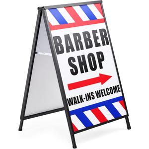 Barber Shop Sign 24" x 36" Barber Shop Walk Ins Welcome Sidewalk Sign