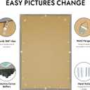 Hongkee 24x36 Frame, Rustic Grey Wood Style - Display Posters 20 x 30 with Mat or 24x30 without Mat, Wall Mounting Horizontal and Vertical, 1 Pack