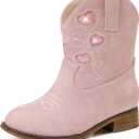 Motasha Toddler Cowgirl Boots Girls Cowboy Boot Ankle Toddler Girls Boot Kids Boots Horse Riding Shoes Birthday Party (Pink)