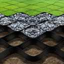 9.8x32.8ft 321 sq ft Gravel Ground Grid -2 Inch Thick Geo Grid Driveway Stabilization Grids - Driveway Grid System for Garden Landscaping Parking Lots Slope Driveways Slope