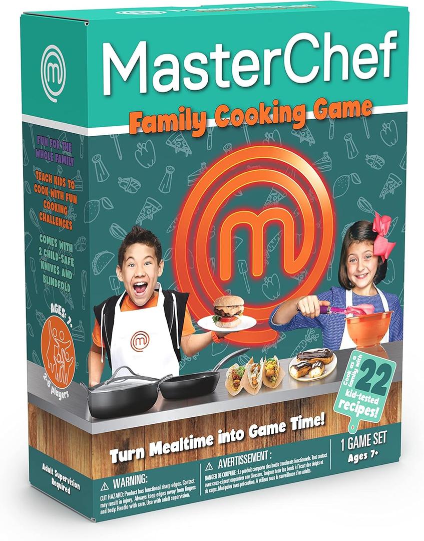 MasterChef Family Cooking Game. Turn Mealtime into Game Time! Ages 7+, Multicolor, 22 Family Tested Recipes 5 Pack