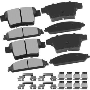 CCIyu D1070 D1071 Front & Rear Ceramic Brake Pads - For Ford Five Hundred, Freestyle, Taurus, Taurus X, Montego, Sable