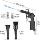 Linkstyle Car Cleaning Gun Kit, High Pressure Air Blower for Interior & Exterior, Dashboards, Seats, Wheels & Tires, Aluminum Alloy, 2 Nozzles + 3 Air Connectors, Car Detailing Tools for Professionals